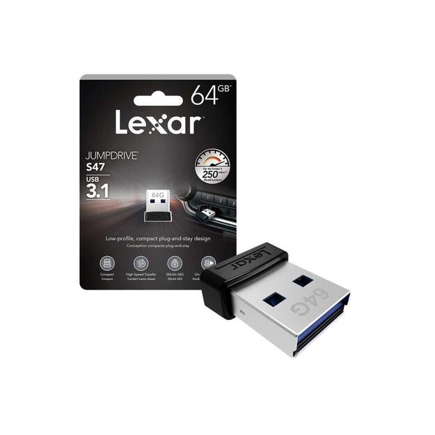 USB raktas USB3.1 64GB/S47 LJDS47-64GABBK LEXAR