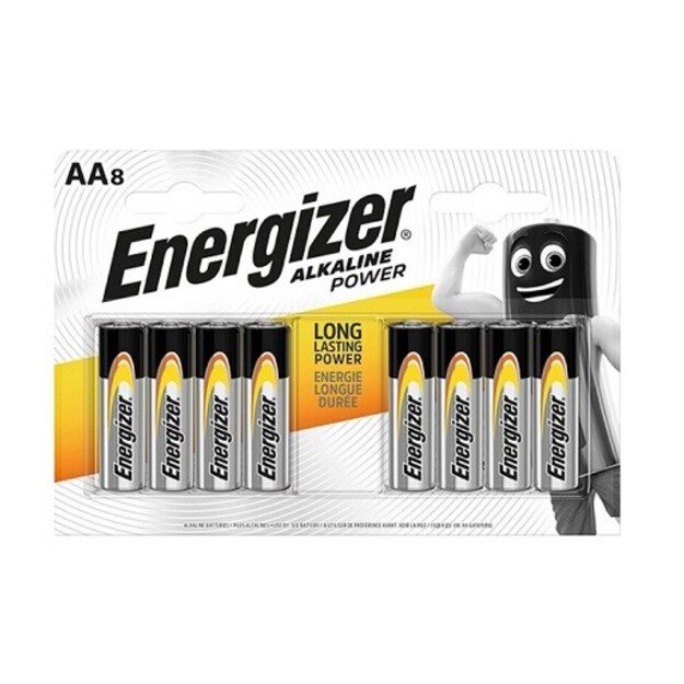 Elementai ENERGIZER Alkaline power AA LR06 8vnt