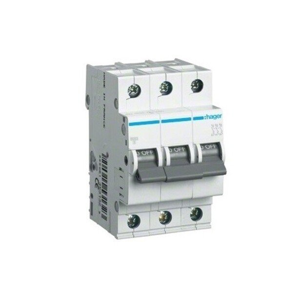 Miniature circuit breaker 3-pole 6kA C-characteristic 63A 3 modules MC363