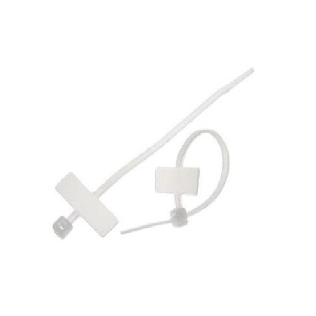 Suveržimo dirželiai su paviršiumi markiravimui 2.5x100mm balti 100vnt