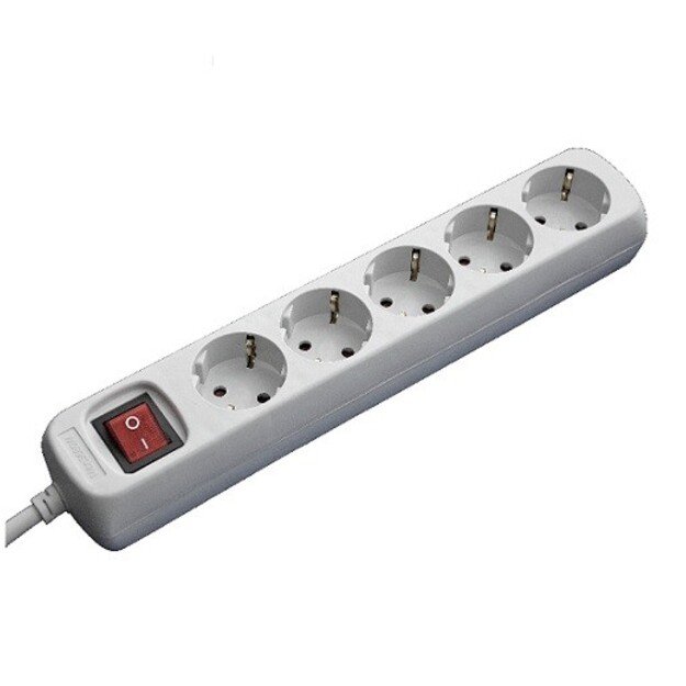Electrical socket extension 1.5m 5-outlet grounded