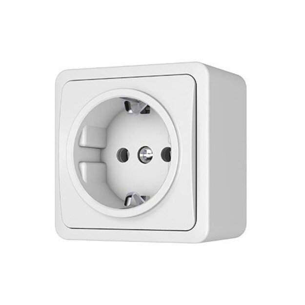 Schuko socket single earthed surface mount Vilma SL+250 RP16-002 white