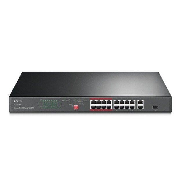 Komutat. 19 spintoms TP-Link TL-SL1218P 16P 10/100 PoE+ Gigabit SFP