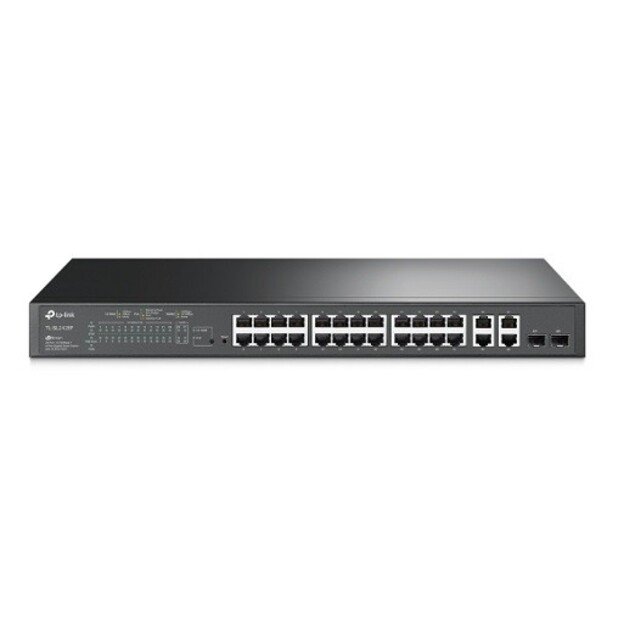 Komutat. TP-Link TL-SL2428P 10/100 L2 24-port Gigabit Smart PoE SFP