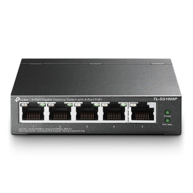 Komutatorius TP-Link TL-SF1005LP 5-port 10/100 desktop Gigabit PoE