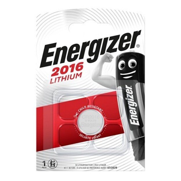Elementai ličio tabletės ENERGIZER CR2016 1vnt