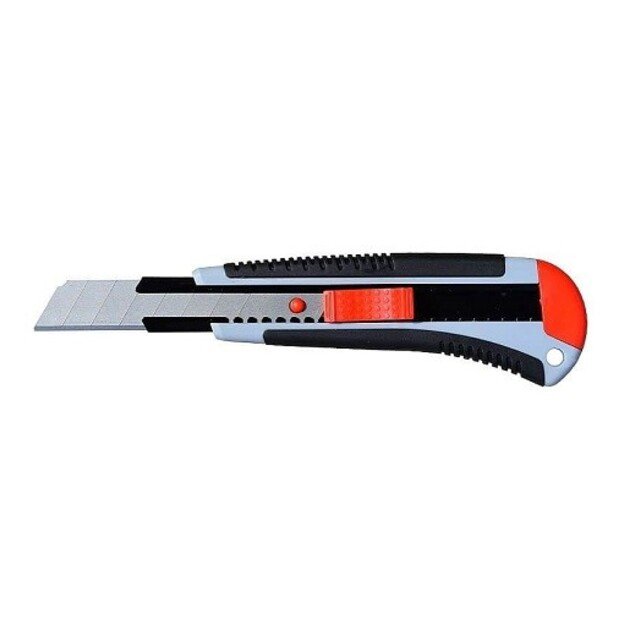 Snap-off blade knife 18mm with plastic/rubber handle