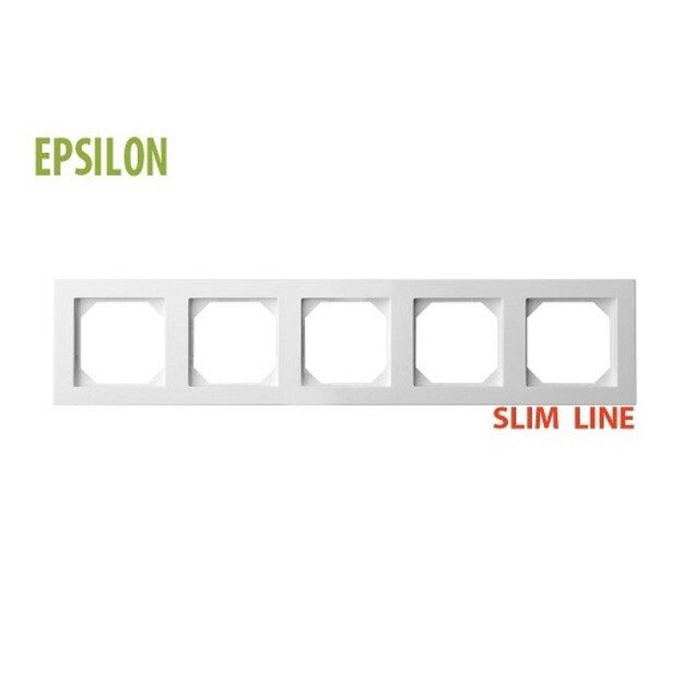 Rėmelis LIREGUS Epsilon Slim Line K14-145-05.E/B penkiavietis baltas