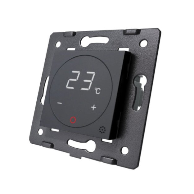 Thermostat module without frame black Livolo