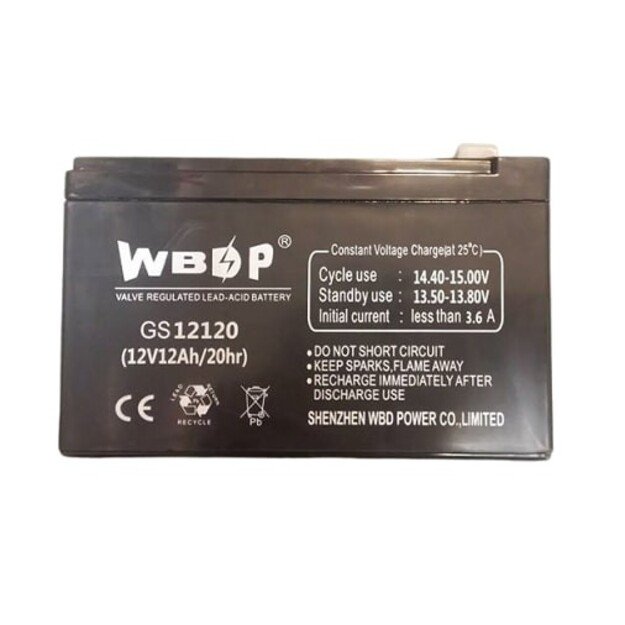 Valve regulated lead-acid battery WBDP 12V 12Ah