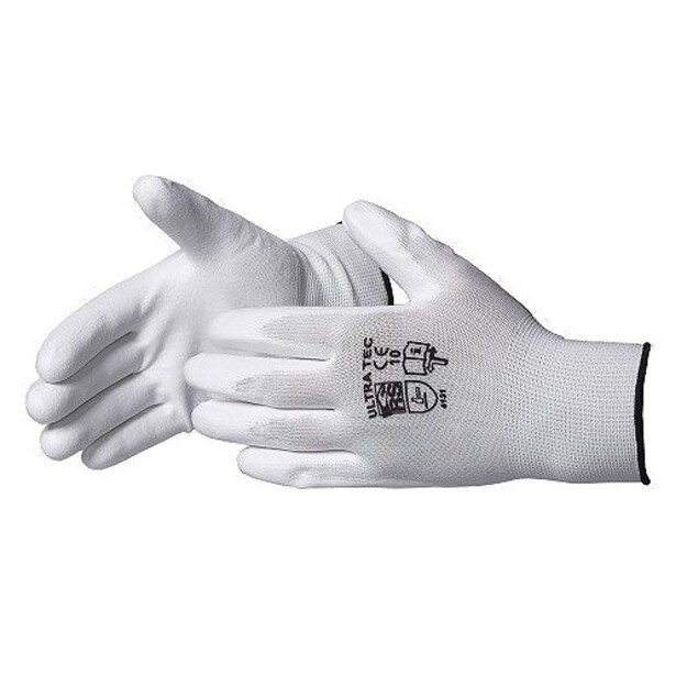 Work gloves coated size 10 white