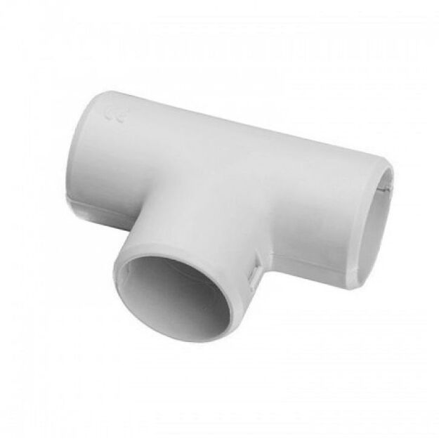 3-way PVC pipe fitting connector D16/20/25mm grey