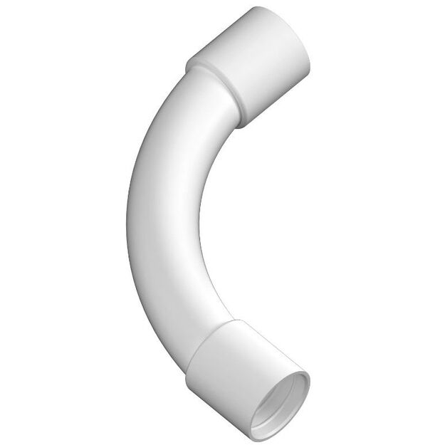 Electric conduit elbow solid Ø16/20/25/32mm white