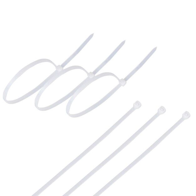 Cable ties 3x150mm white 100pcs